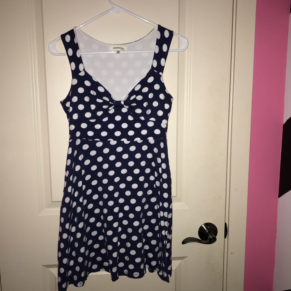 MONTEAU polka dot dress